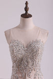 2024 New Arrival Mermaid Beaded Bodice Prom Dresses Floor Length PFBFHZ2P