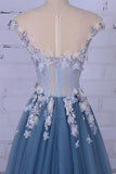 2024 Beautiful Prom Dresses Scoop A-Line Sweep/Brush Train Long Prom P8NSNFBL