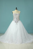 2024 Gorgeous Sweetheart Wedding Dresses A Line Tulle PHKJEHA1