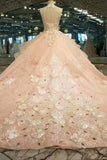 2024 Foral Wedding Dresses Lace Up With Appliques And Beads PRKPCB6M