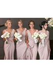 2024 A Line V Neck Chiffon With Ruffles Bridesmaid Dresses PB4HJADC