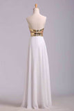 2024 New Arrival Prom Dresses A-Line Sweetheart Floor-Length Beaded Bodice PACTBN44