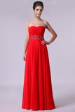 2024 Sweetheart Prom Dresses A Line Chiffon Floor Length PK3X9M14