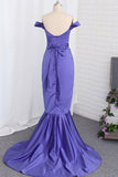 2024 Bridesmaid Dresses Mermaid Off The Shoulder Satin PZHH3SRD