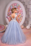 2024 A Line Scoop Flower Girl Dresses Tulle With Applique PFLFBFKA