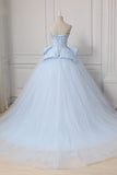 Sweetheart Ball Gown Beading Tulle Prom Dress Court Train Quinceanera STKP5FLTMDC