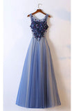 2024 New Arrival Prom Dresses Scoop Tulle With Applique A Line PAXKTS96