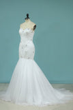 2024 Full Beaded Bodice Wedding Dress Sweetheart With Tulle Skirt P2JS1C3F