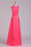 2024 Bridesmaid Dresses V Neck Ankle Length Satin