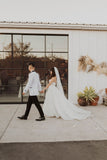 Ball Gown Strapless Sweetheart Ivory Wedding Dresses with Appliques, Beach Wedding Gowns STK15499