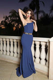 2024 Evening Dresses Mermaid Strapless Satin With Sash P3SYQP23