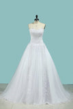 2024 A Line Sweetheart With Applique & Beads Wedding PEFAMB3S