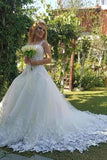 2024 Beautiful Ivory Tulle Ball Gown Wedding PHKCH5YC