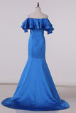 2024 Evening Dresses Boat Neck Mermaid Satin PYB7R9TL