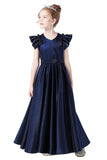 A- Line Elegant Sleeveless Floor Length Flower Girl Dresses