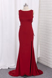 2024 Evening Dresses Spandex Scoop Mermaid With Slit PJF511H6