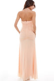 2024 Halter Mermaid Chiffon With Ruffles And Beads PCCDQK9Q