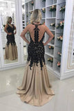 2024 Mermaid Prom Dresses Scoop Tulle With Applique P2Z1DLES