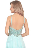 2024 A Line Chiffon Spaghetti Straps Prom Dresses With Beading Floor PAL1N2JN