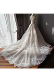 Stunning Off The Shoulder Tulle Wedding Dress With Applique Bridal Dress With Long STKPAE18RA2