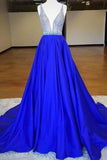 2024 Fantastic Beaded Bodice Prom Dresses A Line Satin P2G3LY7M