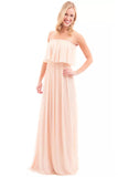 2024 Chiffon Boat Neck Bridesmaid Dresses A Line PYDHX217