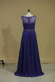 2024 Bateau With Beads And Ruffles Mother Of The Bride Dresses Chiffon A P691T66J