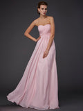 Sheath/Column Sweetheart Sleeveless Ruffles Long Chiffon Dresses TPP0003700