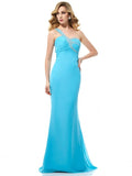 Trumpet/Mermaid One-Shoulder Sleeveless Beading Long Chiffon Dresses TPP0004371