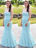 Trumpet/Mermaid Sleeveless Sweetheart Lace Beading Floor-Length Dresses TPP0003295