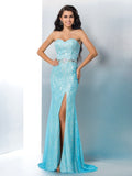 Trumpet/Mermaid Sweetheart Beading Long Sleeveless Lace Dresses TPP0003477