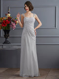 Trumpet/Mermaid Straps Sleeveless Beading Long Chiffon Dresses TPP0003232