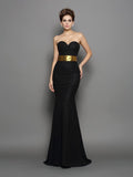 Trumpet/Mermaid Sweetheart Sash/Ribbon/Belt Sleeveless Long Chiffon Dresses TPP0009129