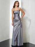 Trumpet/Mermaid Halter Sleeveless Beading Long Taffeta Dresses TPP0003341