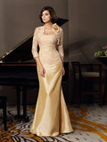 Trumpet/Mermaid Sweetheart Lace Sleeveless Long Taffeta Mother of the Bride Dresses TPP0007208