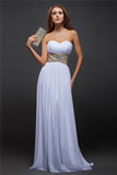 Sheath/Column Sweetheart Sleeveless Beading Long Chiffon Dresses TPP0004256