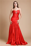 Trumpet/Mermaid Strapless Beading Long Elastic Woven Satin Dresses TPP0004526