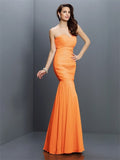 Trumpet/Mermaid Sweetheart Pleats Sleeveless Long Chiffon Bridesmaid Dresses TPP0005371