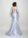 Trumpet/Mermaid Sweetheart Applique 1/2 Sleeves Long Taffeta Mother of the Bride Dresses TPP0007042