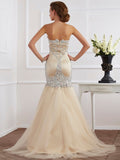 Sheath/Column Sweetheart Sleeveless Beading Long Satin Dresses TPP0002901