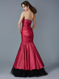 Trumpet/Mermaid Strapless Sleeveless Beading Long Taffeta Dresses TPP0003308