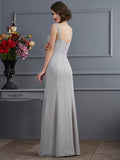 Trumpet/Mermaid Straps Sleeveless Beading Long Chiffon Dresses TPP0003232