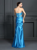 Trumpet/Mermaid Sweetheart Beading Sleeveless Long Elastic Woven Satin Dresses TPP0004368