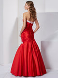 Trumpet/Mermaid Sweetheart Sleeveless Applique Long Chiffon Dresses TPP0004001