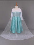 A-line/Princess Scoop Long Sleeves Beading Long Satin Flower Girl Dresses TPP0007859