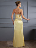 Trumpet/Mermaid Sweetheart Sleeveless Beading Long Elastic Woven Satin Dresses TPP0003624