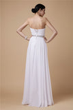 Sheath/Column Strapless Sleeveless Beading Pleats Long Chiffon Dresses TPP0009246