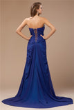 Sheath/Column Sweetheart Beading Sleeveless Long Chiffon Dresses TPP0003364