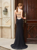 Sheath/Column Sweetheart Sequin Sleeveless Spandex Sweep/Brush Train Dresses TPP0003443