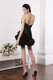 Sheath/Column Sweetheart Sleeveless Beading Pleats Short Taffeta Cocktail Dresses TPP0008914